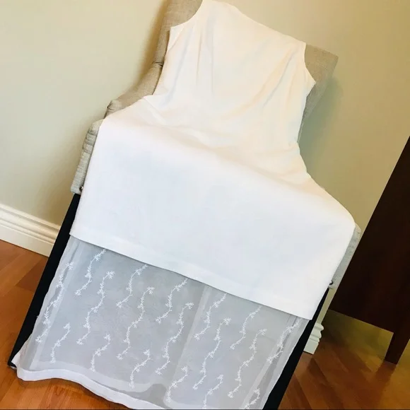 LORI M COLLECTION | Elegant White Linen Maxi Dress Size 12 - Picture 14 of 16